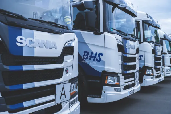 Lkw aus dem eigenen BHS-Fuhrpark